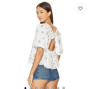 Chloe Printed Top in Tea combo